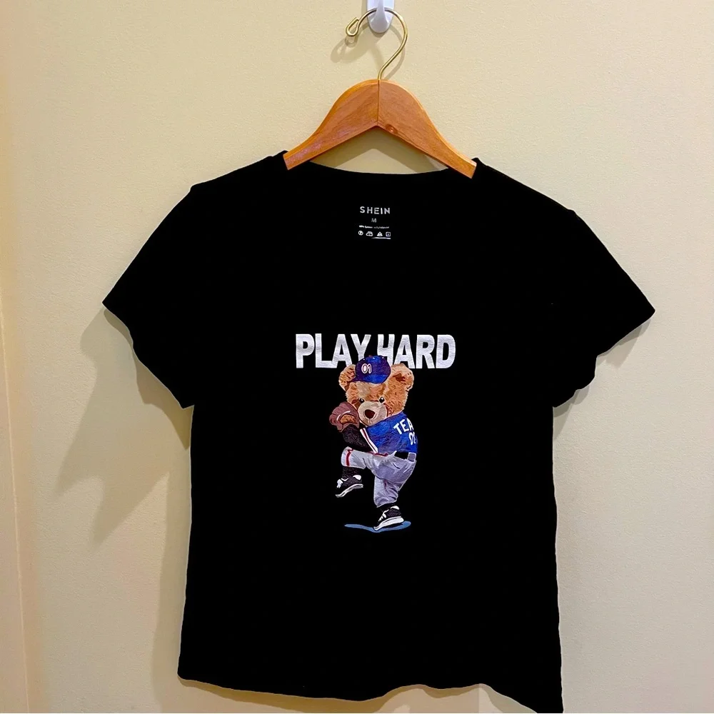Shein Teddy Bear Tee - Picture 1 of 3